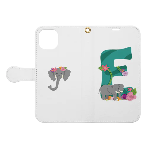 EはElephantのE Book-Style Smartphone Case