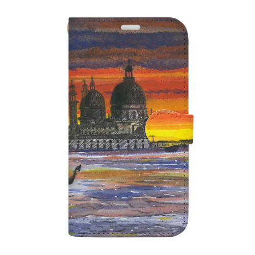 夕日のヴェネチア Book-Style Smartphone Case