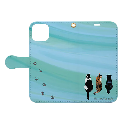 ブルーグラデーション Book-Style Smartphone Case