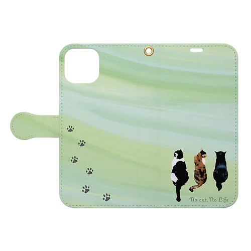 グリーングラデーション Book-Style Smartphone Case