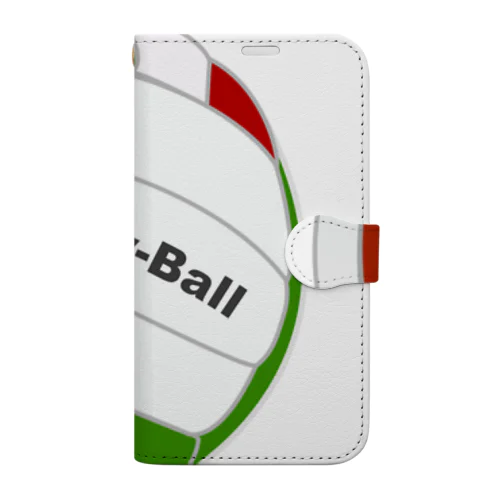 バレーボールのボールを象徴しています！ Book-Style Smartphone Case