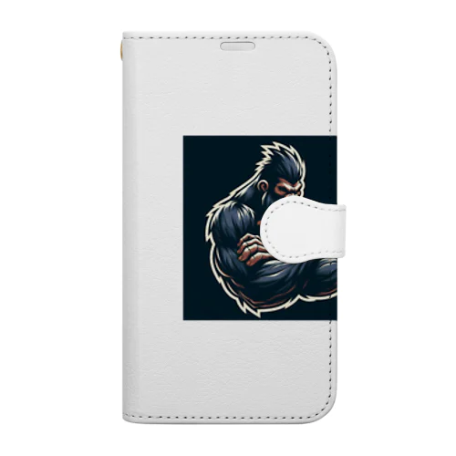 考えるゴリラ Book-Style Smartphone Case
