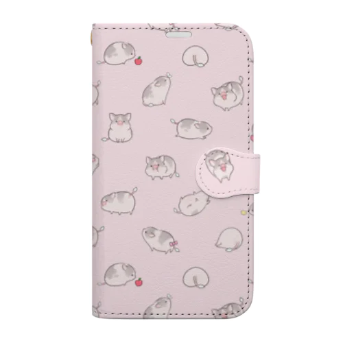 いっぱいしらたまちゃん（ピンク） Book-Style Smartphone Case