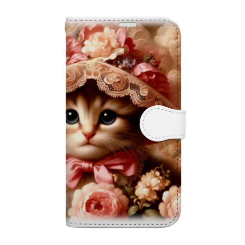 ロココリュクス　ブーケットキャット Book-Style Smartphone Case