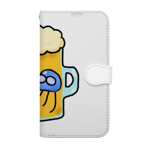 くらげのビール漬け Book-Style Smartphone Case