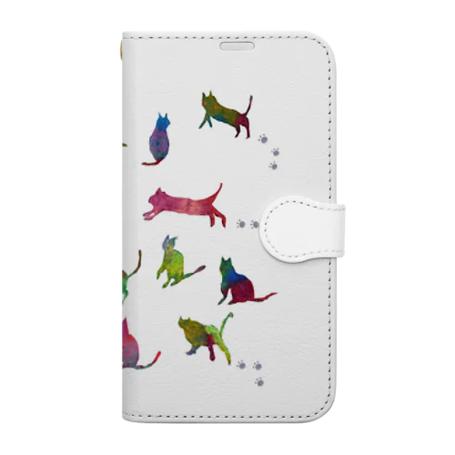 虹色ねこ＊リリー Book-Style Smartphone Case