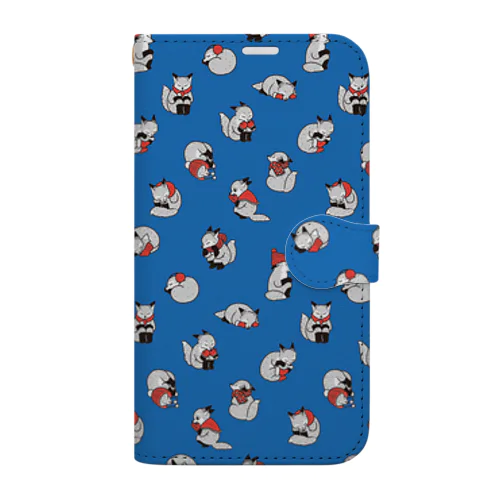 あたたかくして寝るキツネ Book-Style Smartphone Case