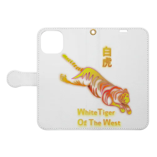 白虎（White Tiger）H.T. Book-Style Smartphone Case