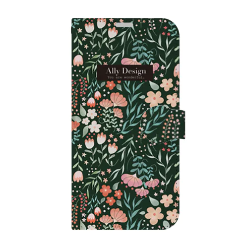 Autumn(green)(ご購入前に必ず画像のご確認を！) Book-Style Smartphone Case