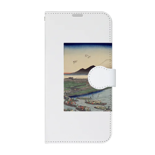 東海道　川崎 (東海道名所風景) Book-Style Smartphone Case