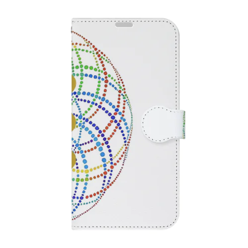 カサラグリッドw/レインボーエターナルライフロータス② Book-Style Smartphone Case