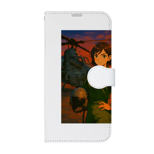 AH-1Z女性パイロット Book-Style Smartphone Case