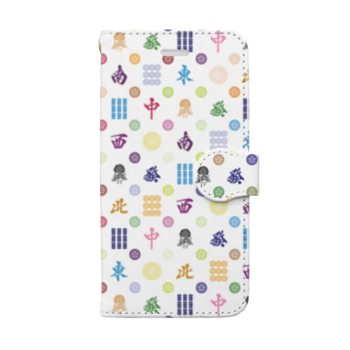 麻雀牌モノグラム Book-Style Smartphone Case