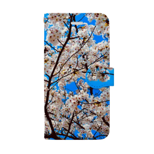 綺麗な桜と青空 Book-Style Smartphone Case