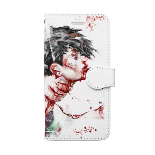 本気の自傷 Book-Style Smartphone Case