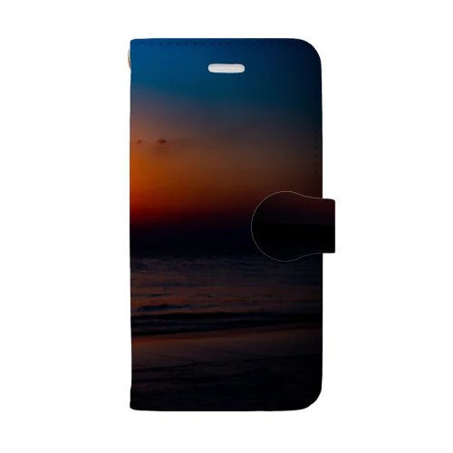 宮古島の夕陽２ Book-Style Smartphone Case