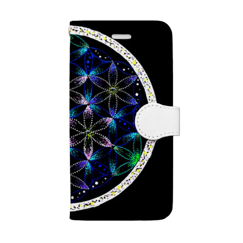 水中花﹣フラワー・オブ・ライフ Book-Style Smartphone Case