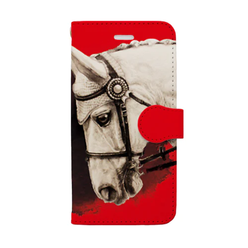 ゴージャス馬場馬（レッド） Book-Style Smartphone Case