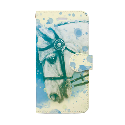 ゴージャス馬場馬（ブルー） Book-Style Smartphone Case
