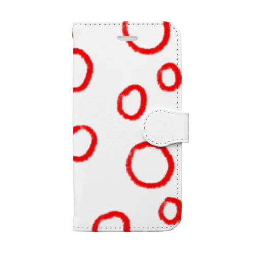 赤いまる Book-Style Smartphone Case