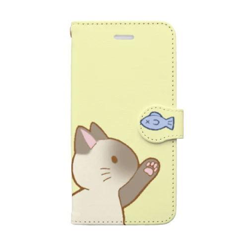 お魚にゃー　ポインテッド Book-Style Smartphone Case