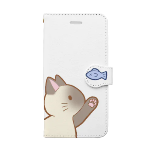 お魚にゃー　ポインテッド Book-Style Smartphone Case