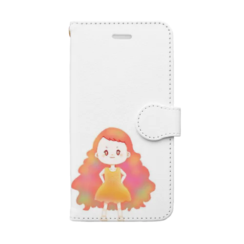 太陽を着た女の子 Book-Style Smartphone Case