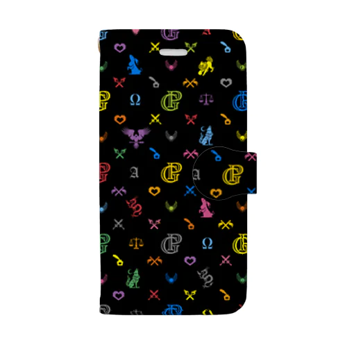 PROGRESSスマホケース黒 Book-Style Smartphone Case