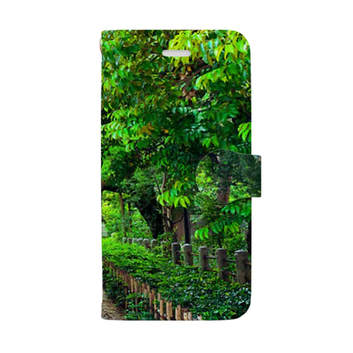 緑と鳥居 Book-Style Smartphone Case