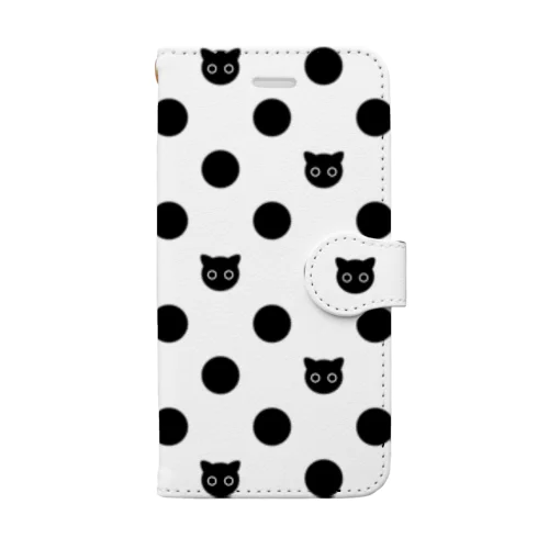 ドットねこ Book-Style Smartphone Case