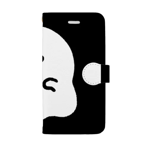 おばけ【BLACK】 Book-Style Smartphone Case
