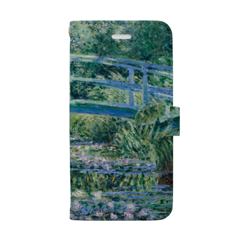 睡蓮の池と日本の橋 クロードモネ Book-Style Smartphone Case