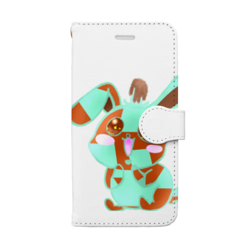 チョコミント兎 Book-Style Smartphone Case