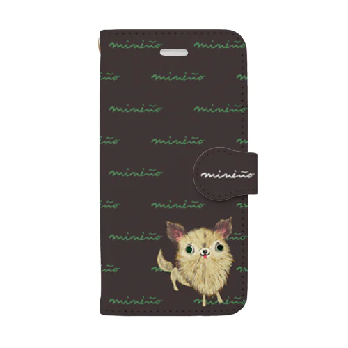 チワワ（A）とブリュッセル・グリフォン Book-Style Smartphone Case