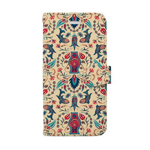 トルコのイズニックタイル【ティール】 Book-Style Smartphone Case