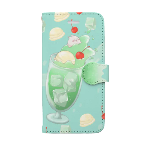 クリームソーダ」手帳型スマホケースの通販 ∞ SUZURI（スズリ）