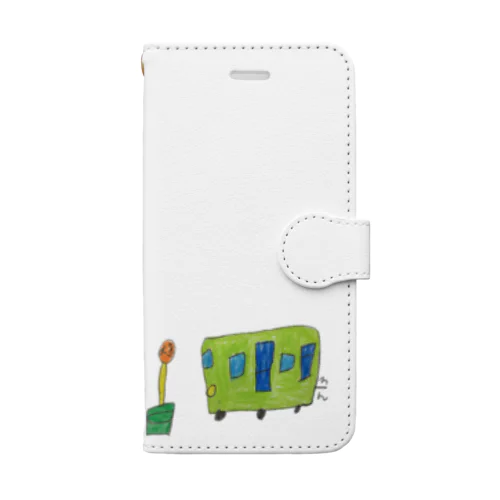 カラフル市バス Book-Style Smartphone Case
