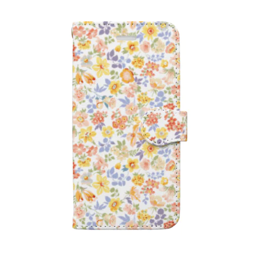 small flwer garden(yellow) Book-Style Smartphone Case