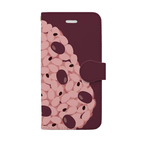 特大おにぎりスマホケース お赤飯 Book-Style Smartphone Case