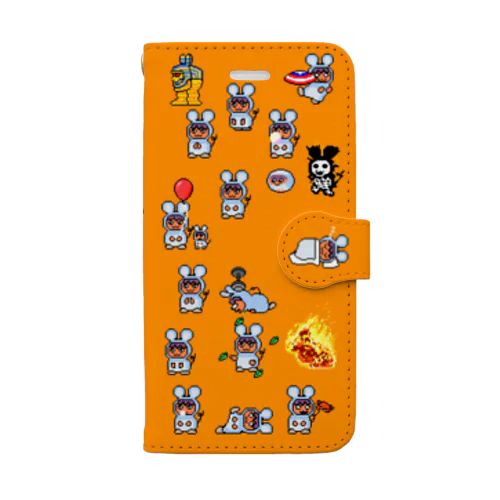 Jマウス・オレンジ Book-Style Smartphone Case