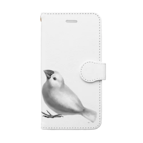 ちんまり白文鳥 Book-Style Smartphone Case