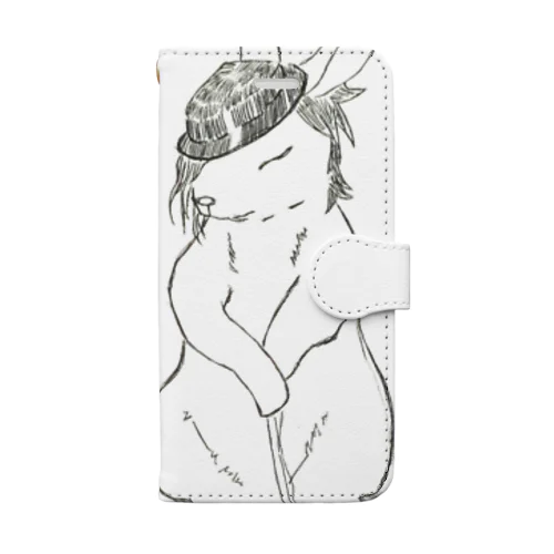 眠兎くん Book-Style Smartphone Case