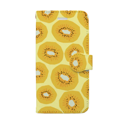 スライスゴールデンキウイ Book-Style Smartphone Case