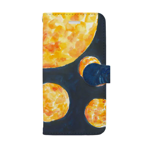 月明かりのシャボン玉 Book-Style Smartphone Case