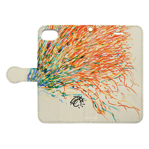 ねったいぎょ（ポジ） Book-Style Smartphone Case