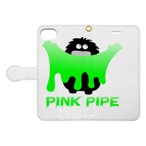 PINK PIPEスライムモンスター緑 Book-Style Smartphone Case
