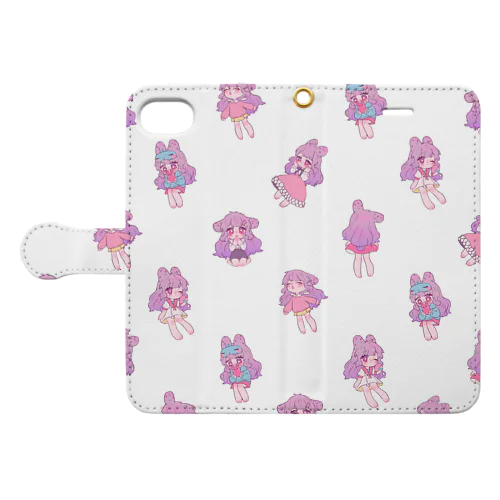 マシュマロうさぎ Book-Style Smartphone Case