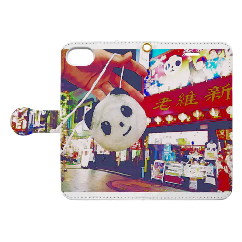 中華街偽物パンダ君 Book-Style Smartphone Case