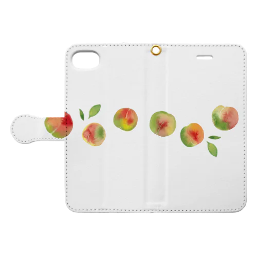 梅柄　手帳型iPhoneケース Book-Style Smartphone Case