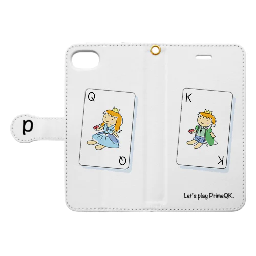 QとK（青・緑-素数なしver） Book-Style Smartphone Case